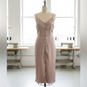 Abercrombie & Fitch Taupe Midi Dress